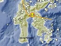 Gempa Bermagnitudo 2,5 Guncang Wilayah Barat Laut Luwu Timur, Sulawesi Selatan