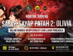 Densus 88 Anti Teror Polri Satgaswil Gorontalo dan FKPT Gorontalo akan Gelar Nobar Film Sayap-Sayap Patah 2: Olivia