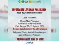 RSUD drg. Clara Gobel Boalemo Hentikan Sementara Layanan Rehabilitasi Medik, IGD Tetap Buka 24 Jam