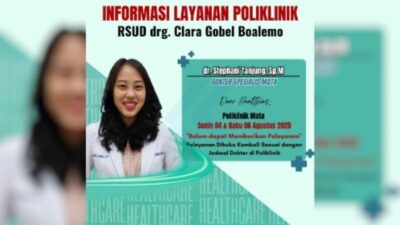 RSUD drg. Clara Gobel Boalemo Umumkan Penyesuaian Jadwal, Layanan Poliklinik Mata Sementara Dihentikan