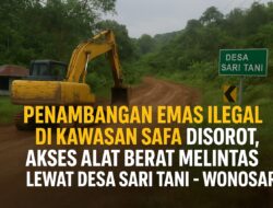 Penambangan Emas Ilegal di Kawasan Safa Disorot, Akses Alat Berat Melintas Lewat Desa Sari Tani – Wonosari