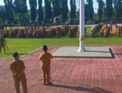 Pemkab Boalemo Gelar Apel Awal Bulan, Sekda Sherman Moridu Tekankan Disiplin ASN dan Strategi 3A