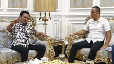 Lahmuddin Ketemu Fadel Muhammad, Pemkab Boalemo Usulkan Program Prioritas ke Kemenkeu