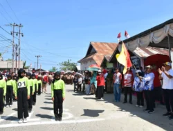 Semarak HUT ke-81 RI, Rum Pagau Lepas Gerak Jalan Pelajar SD se-Boalemo