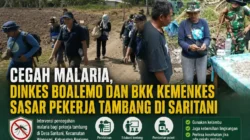 Cegah Malaria, Dinkes Boalemo dan BKK Kemenkes Sasar Pekerja Tambang di Saritani